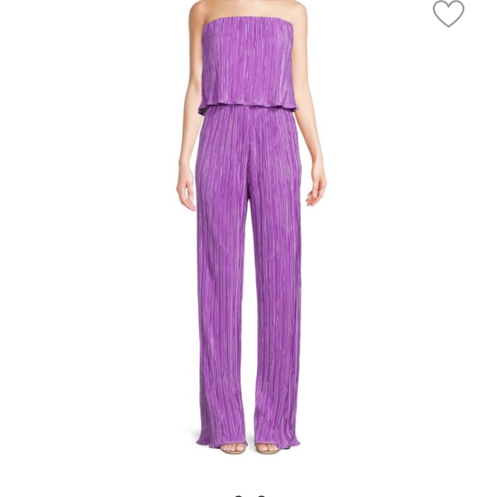 Elegant Purple Strapless Jumpsuit